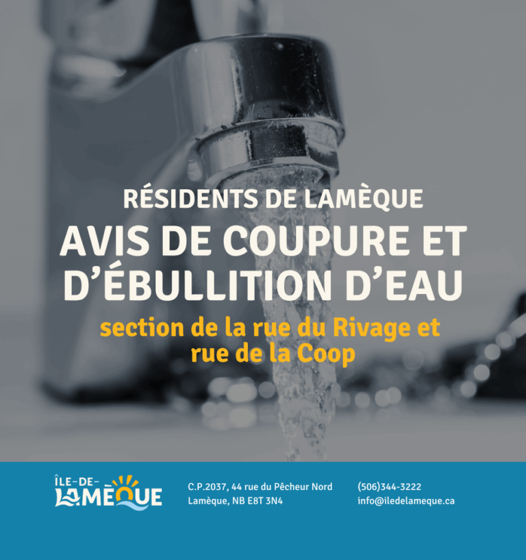 AVIS DE COUPURE ET D’ÉBULLITION D’EAU