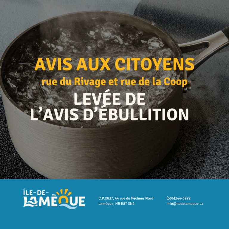 Levée de l’avis d’ébullition